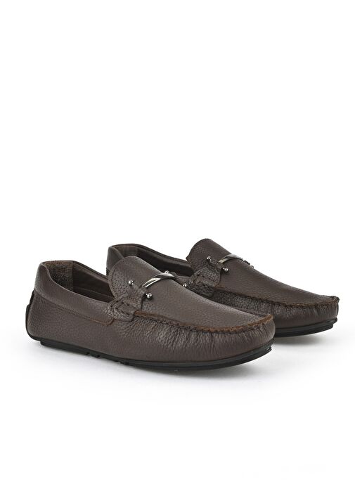 Ziya, Erkek Hakiki Deri Ayakkabı 1511007ZB02 Kahve - Görsel 3