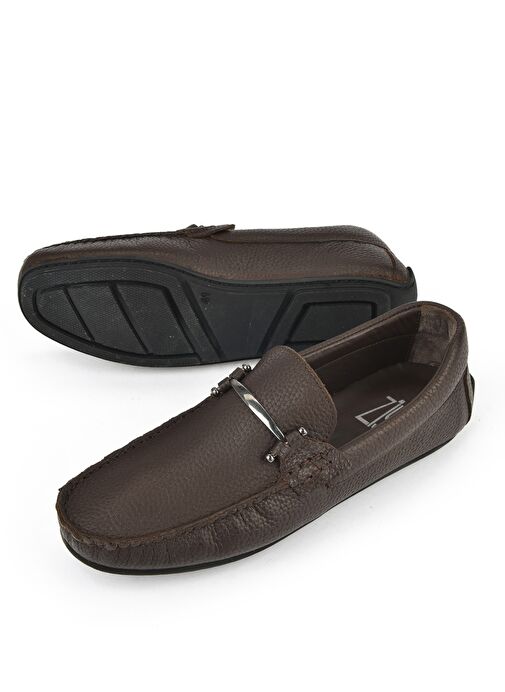 Ziya, Erkek Hakiki Deri Ayakkabı 1511007ZB02 Kahve - Görsel 5