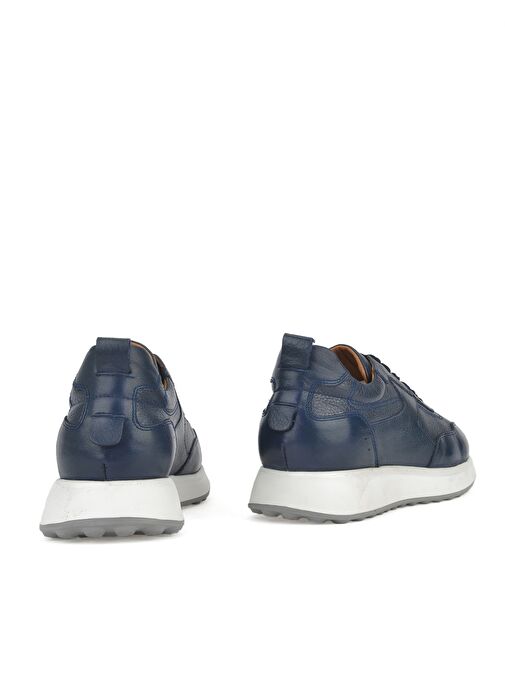 Ziya, Erkek Hakiki Deri Sneaker 1511026Z280 Lacivert - Görsel 4