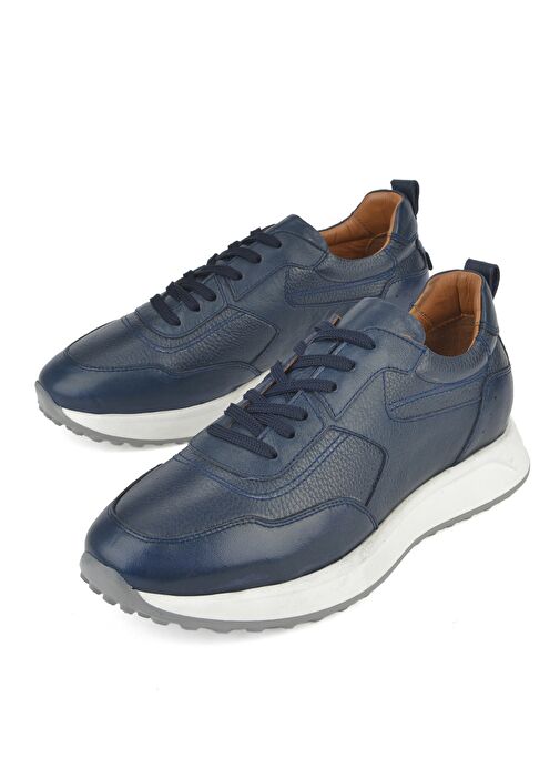 Ziya, Erkek Hakiki Deri Sneaker 1511026Z280 Lacivert - Görsel 6