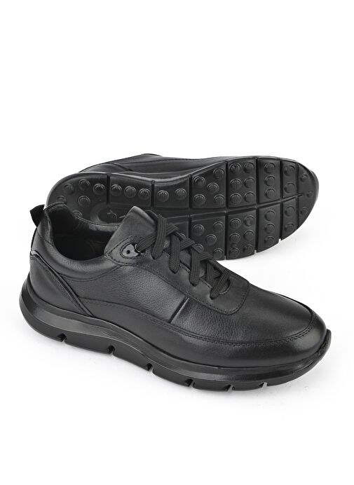 Ziya, Erkek Hakiki Deri Sneaker 151983ZF902 Siyah - Görsel 5