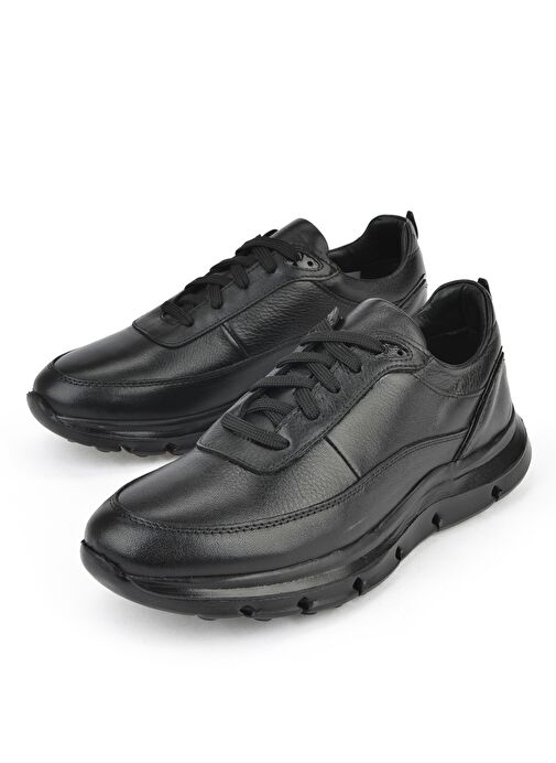 Ziya, Erkek Hakiki Deri Sneaker 151983ZF902 Siyah - Görsel 6