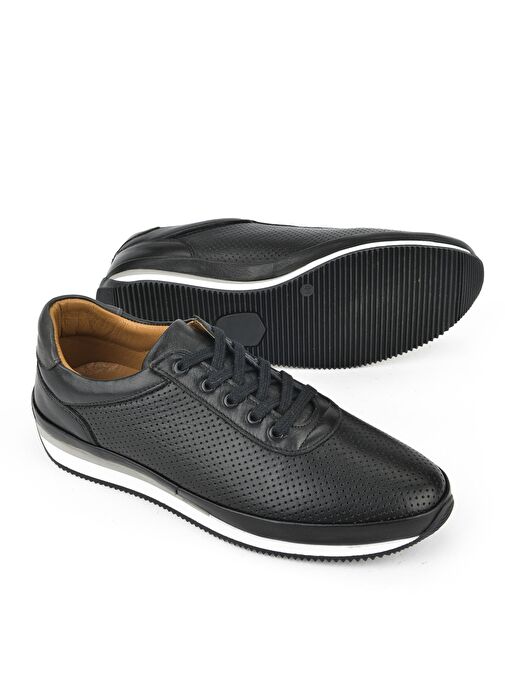 Ziya, Erkek Hakiki Deri Sneaker 1511002Z063 Siyah - Görsel 5