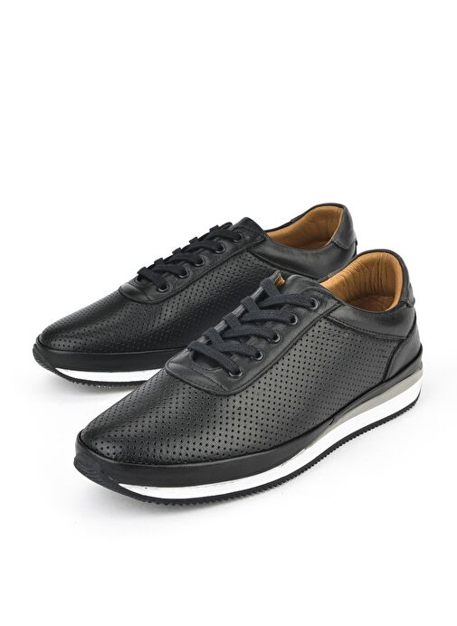 Ziya, Erkek Hakiki Deri Sneaker 1511002Z063 Siyah - Görsel 6