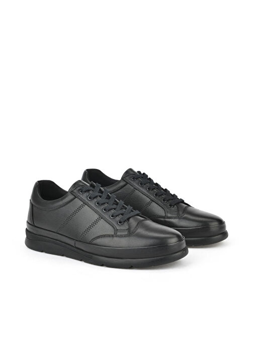 Ziya Siyah Erkek Deri Günlük Ayakkabı 1511002Z652_000 - Görsel 3