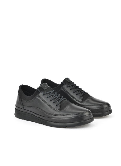 Ziya Siyah Erkek Deri Günlük Ayakkabı 1511002Z655_000 - Görsel 3