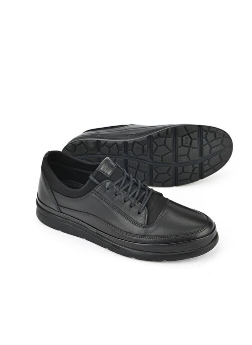 Ziya Siyah Erkek Deri Günlük Ayakkabı 1511002Z655_000 - Görsel 5