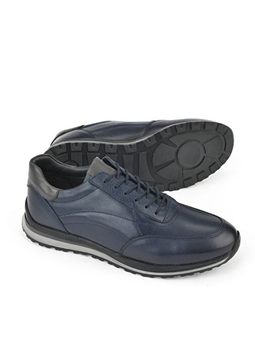 Ziya, Erkek Hakiki Deri Sneaker 1511002Z415 Lacivert - Görsel 5