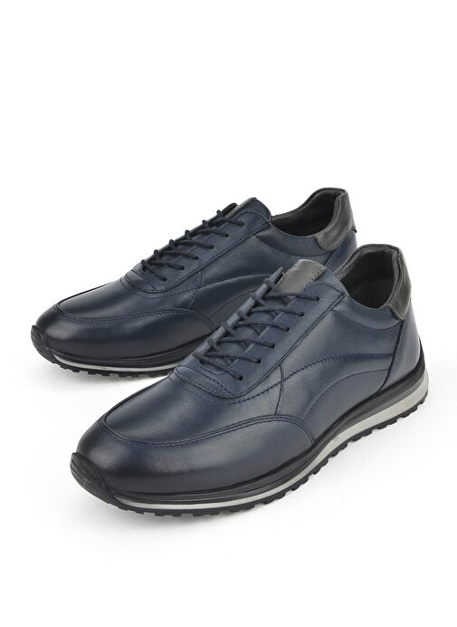 Ziya, Erkek Hakiki Deri Sneaker 1511002Z415 Lacivert - Görsel 6