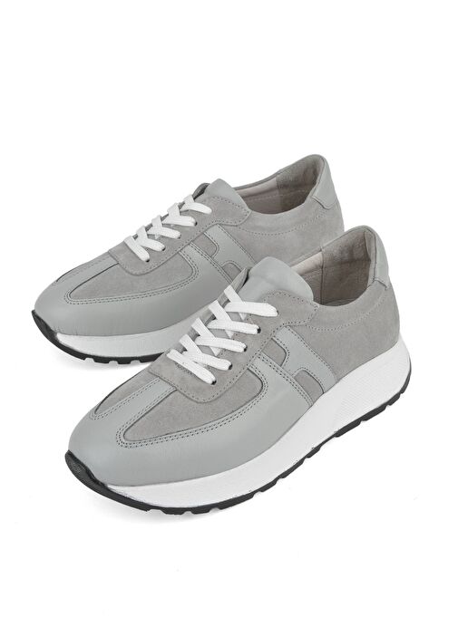 Ziya, Kadın Hakiki Deri Sneaker 1511050Z2050 Gri - Görsel 6