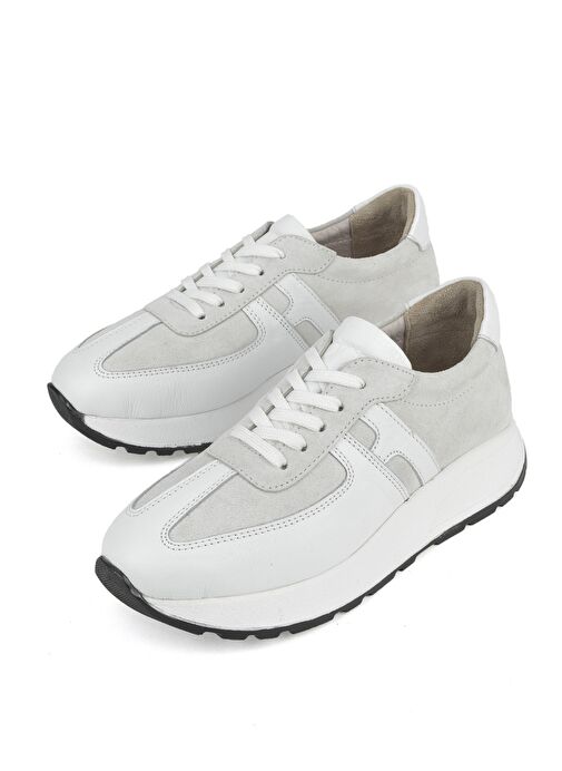 Ziya, Kadın Hakiki Deri Sneaker 1511050Z2050 Beyaz - Görsel 6