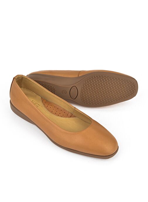Ziya, Kadın Hakiki Deri Konfor Babet 1511050Z2220 Taba - Görsel 5