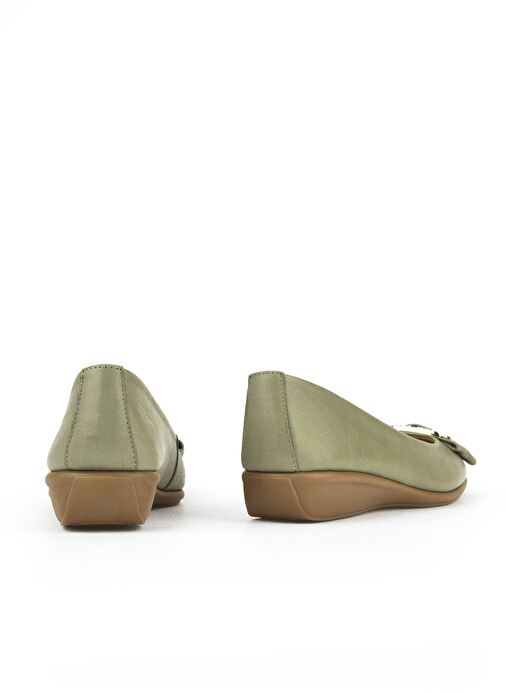 Ziya, Kadın Hakiki Deri Konfor Babet 1511050Z2221 Yeşil - Görsel 5