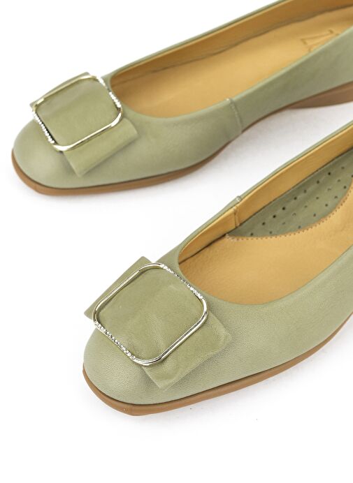 Ziya, Kadın Hakiki Deri Konfor Babet 1511050Z2221 Yeşil - Görsel 7