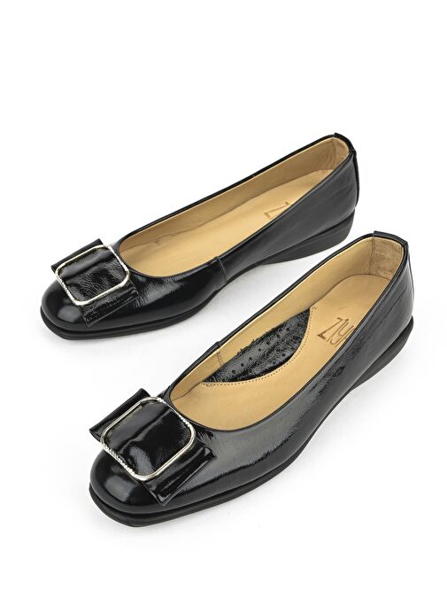 Ziya, Kadın Hakiki Deri Konfor Babet 1511050Z22212 Siyah - Görsel 6