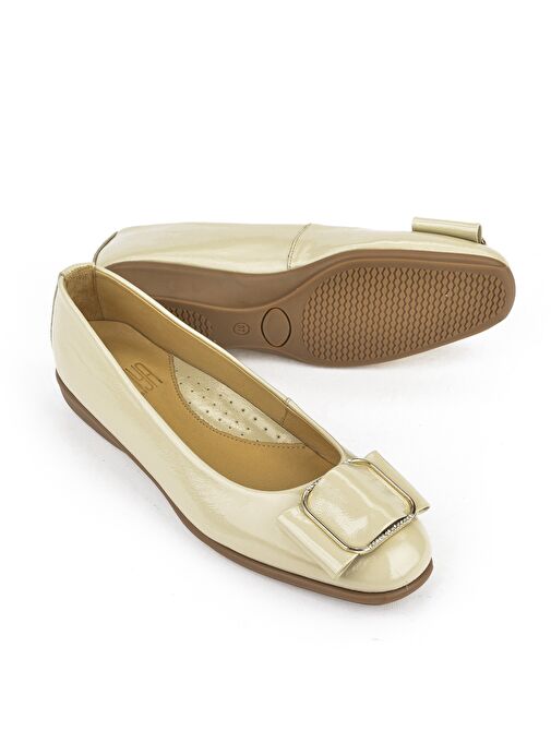 Ziya, Kadın Hakiki Deri Konfor Babet 1511050Z22212 Bej - Görsel 5