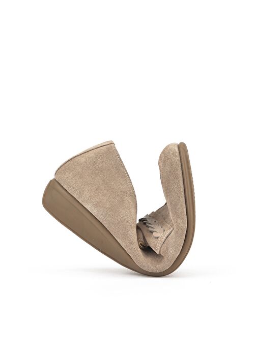 Ziya, Kadın Hakiki Deri Konfor Ayakkabı 1511050Z25992 Vizon - Görsel 4