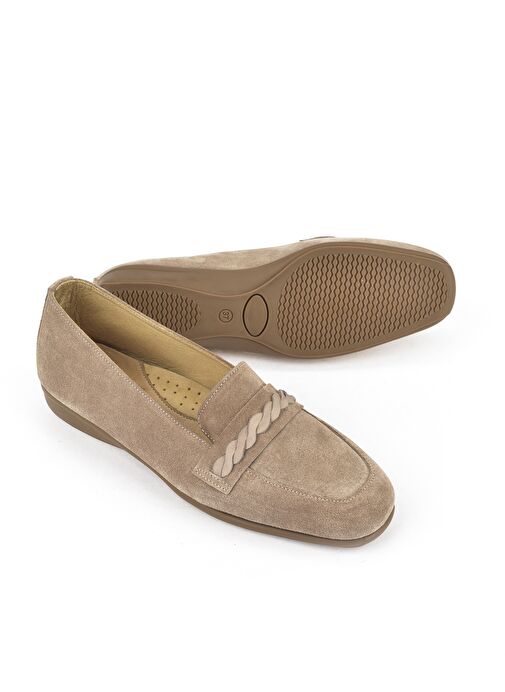 Ziya, Kadın Hakiki Deri Konfor Ayakkabı 1511050Z25992 Vizon - Görsel 6