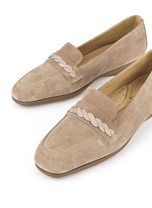 Ziya, Kadın Hakiki Deri Konfor Ayakkabı 1511050Z25992 Vizon - Görsel 7