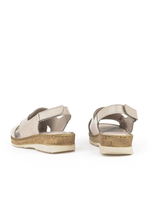 Ziya, Kadın Hakiki Deri Sandalet 1511051Z036 Gri - Görsel 4