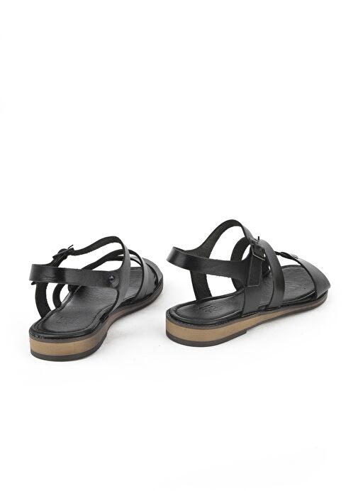Ziya, Kadın Hakiki Deri Sandalet 1511010Z4012 Siyah - Görsel 4