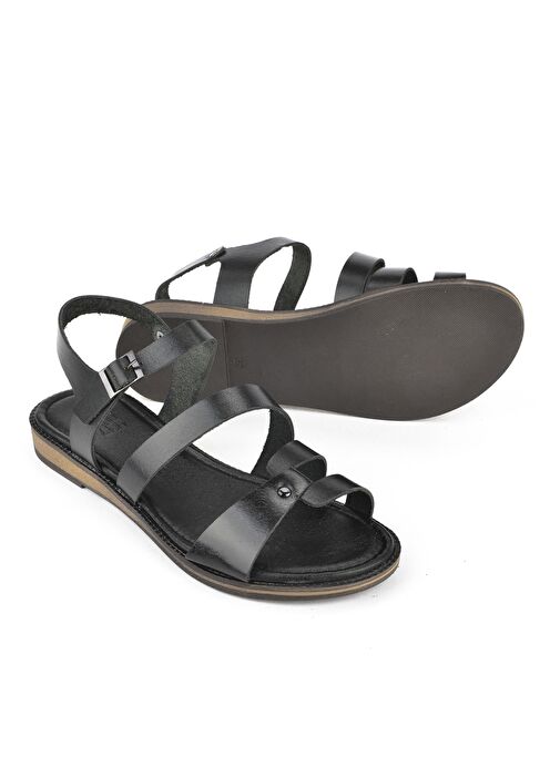 Ziya, Kadın Hakiki Deri Sandalet 1511010Z4012 Siyah - Görsel 5