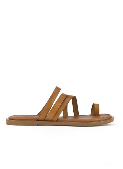 Ziya, Kadın Hakiki Deri Terlik 1511010Z1018 Taba - Görsel 2