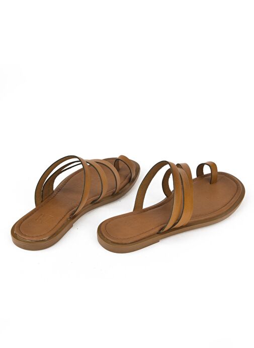 Ziya, Kadın Hakiki Deri Terlik 1511010Z1018 Taba - Görsel 4