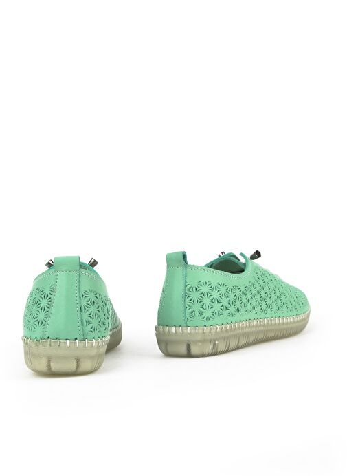 Ziya, Kadın Hakiki Deri Sandalet 1511010Z02 Su Yeşili - Görsel 4