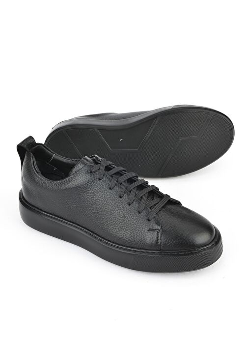 Ziya, Erkek Hakiki Deri Sneaker 1511026Z875Y Siyah - Görsel 5