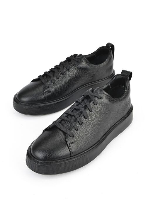 Ziya, Erkek Hakiki Deri Sneaker 1511026Z875Y Siyah - Görsel 6