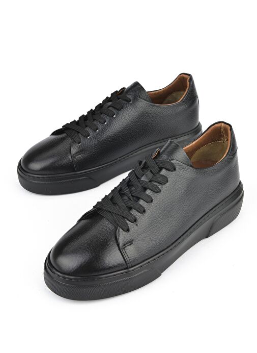 Ziya, Erkek Hakiki Deri Sneaker 151423Z511 Siyah - Görsel 6