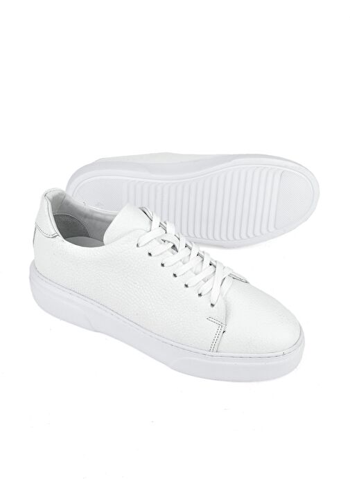 Ziya, Erkek Hakiki Deri Sneaker 151423Z511 Beyaz - Görsel 5