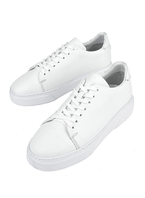 Ziya, Erkek Hakiki Deri Sneaker 151423Z511 Beyaz - Görsel 6