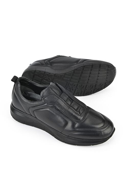 Ziya, Erkek Hakiki Deri Konfor Ayakkabı 151123Z3658 Siyah - Görsel 5