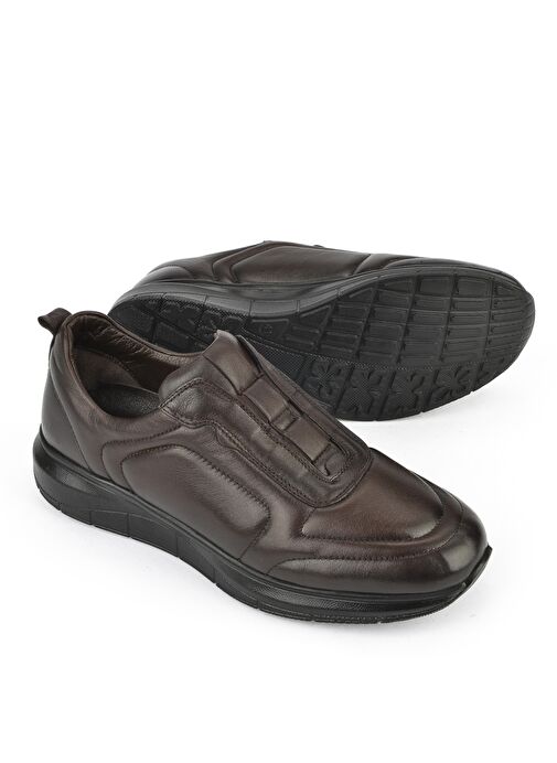 Ziya, Erkek Hakiki Deri Konfor Ayakkabı 151123Z3658 Kahve - Görsel 5