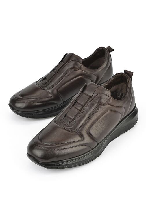 Ziya, Erkek Hakiki Deri Konfor Ayakkabı 151123Z3658 Kahve - Görsel 6
