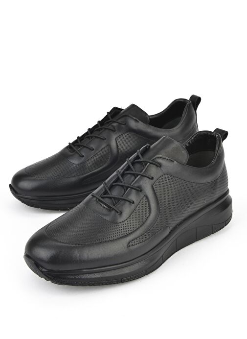 Ziya, Erkek Hakiki Deri Konfor Ayakkabı 151123Z3659 Siyah - Görsel 6