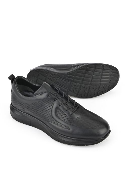 Ziya, Erkek Hakiki Deri Konfor Ayakkabı 151123Z3659 Siyah - Görsel 5