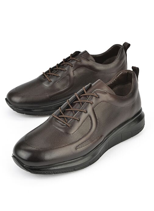 Ziya, Erkek Hakiki Deri Konfor Ayakkabı 151123Z3659 Kahve - Görsel 6