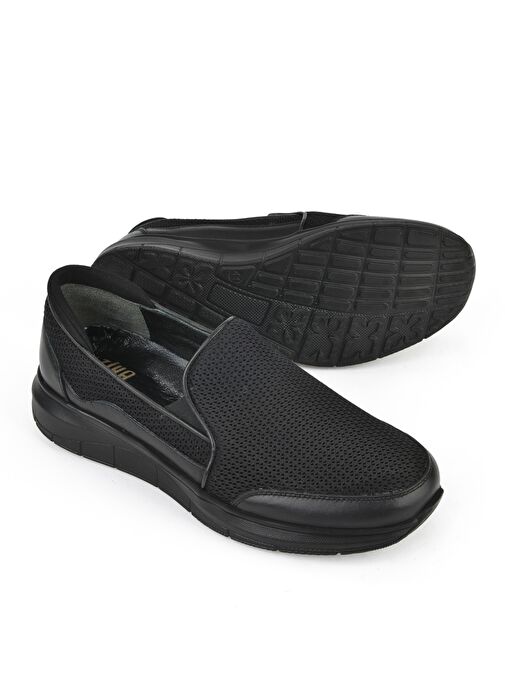 Ziya, Erkek Hakiki Deri Konfor Ayakkabı 151123Z3680 Siyah - Görsel 5