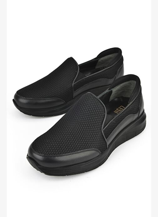 Ziya, Erkek Hakiki Deri Konfor Ayakkabı 151123Z3680 Siyah - Görsel 6