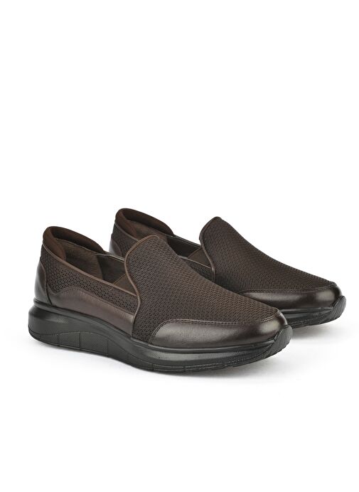 Ziya, Erkek Hakiki Deri Konfor Ayakkabı 151123Z3680 Kahve - Görsel 3