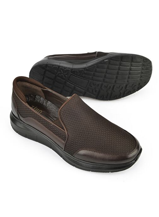 Ziya, Erkek Hakiki Deri Konfor Ayakkabı 151123Z3680 Kahve - Görsel 5