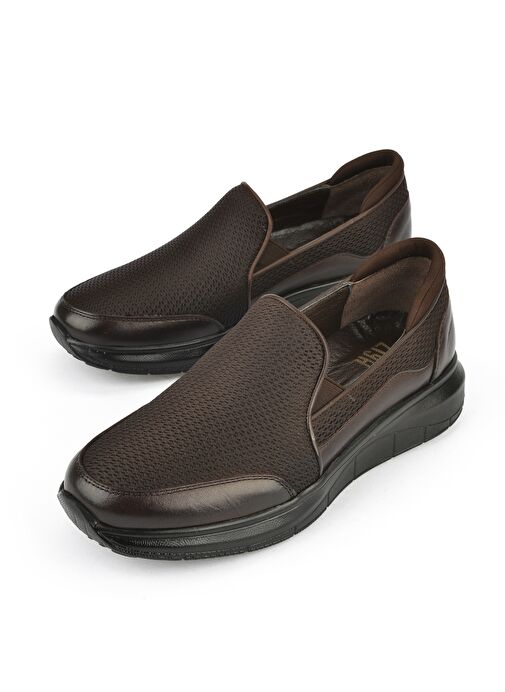 Ziya, Erkek Hakiki Deri Konfor Ayakkabı 151123Z3680 Kahve - Görsel 6