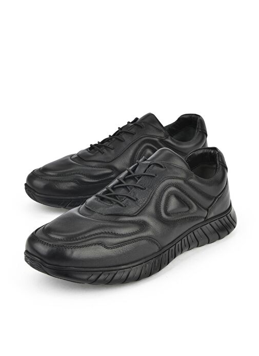 Ziya, Erkek Hakiki Deri Konfor Ayakkabı 151123Z2500 Siyah - Görsel 6