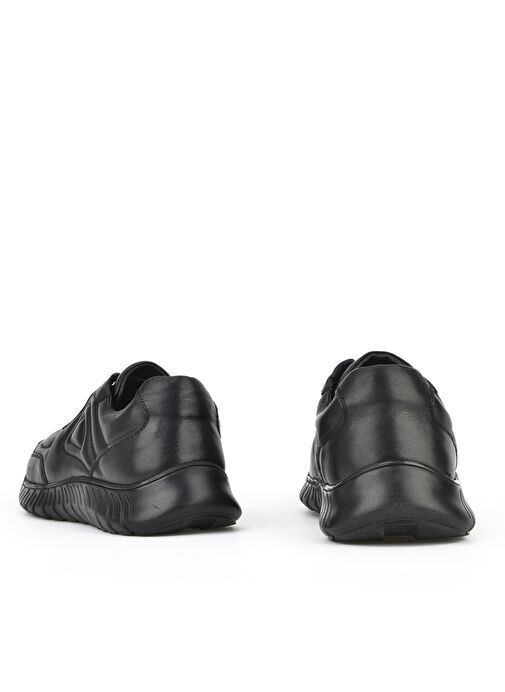 Ziya, Erkek Hakiki Deri Konfor Ayakkabı 151123Z2500 Siyah - Görsel 4