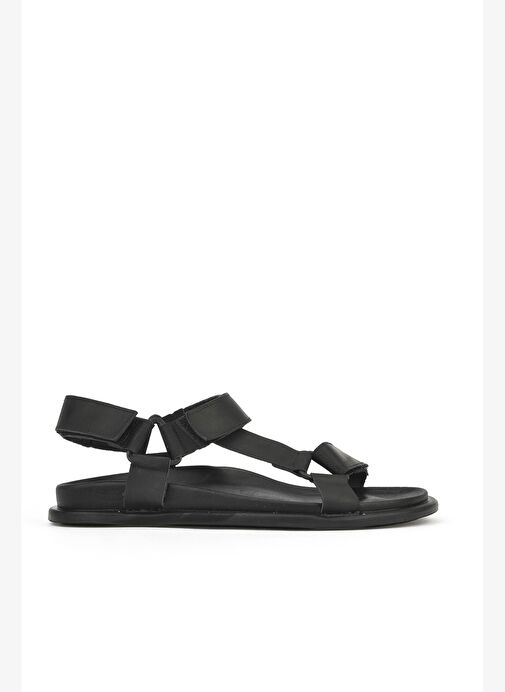 Ziya, Erkek Hakiki Deri Sandalet 1511052Z5351 Siyah - Görsel 2