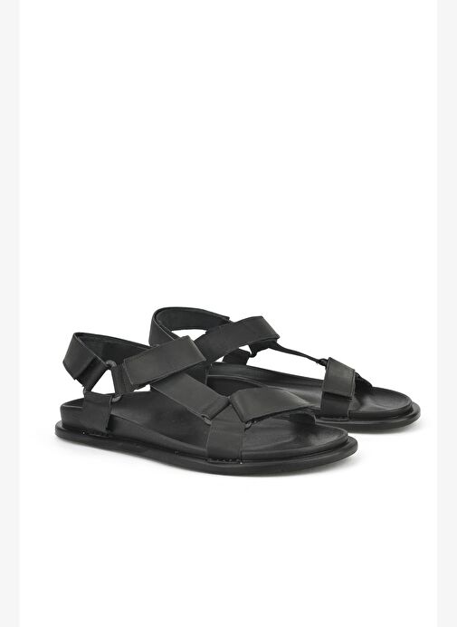 Ziya, Erkek Hakiki Deri Sandalet 1511052Z5351 Siyah - Görsel 3