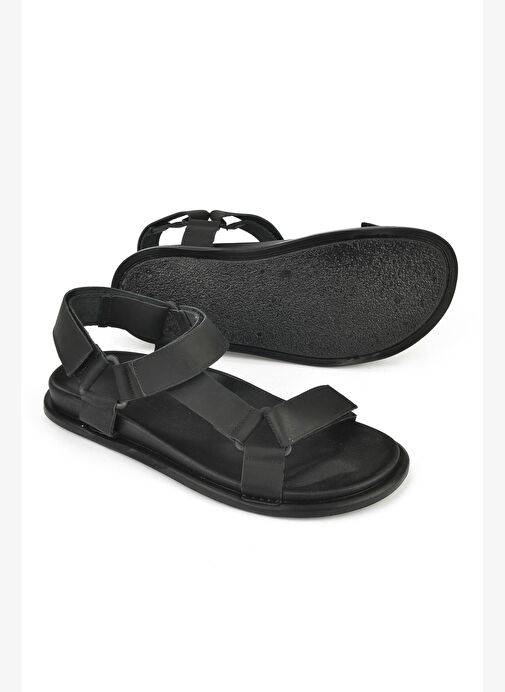 Ziya, Erkek Hakiki Deri Sandalet 1511052Z5351 Siyah - Görsel 5